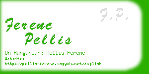 ferenc pellis business card